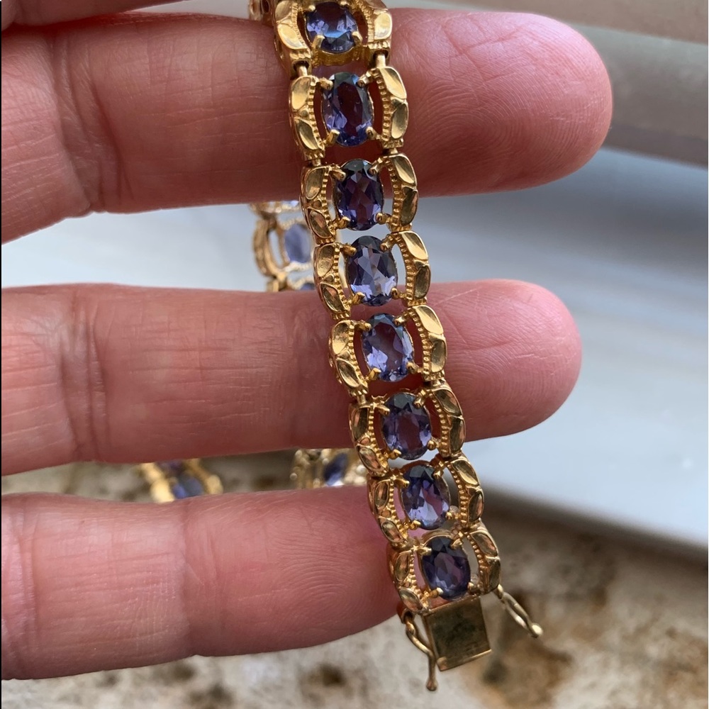 Vintage 14KY Tanzanite Bracelet - Picture 6 of 8